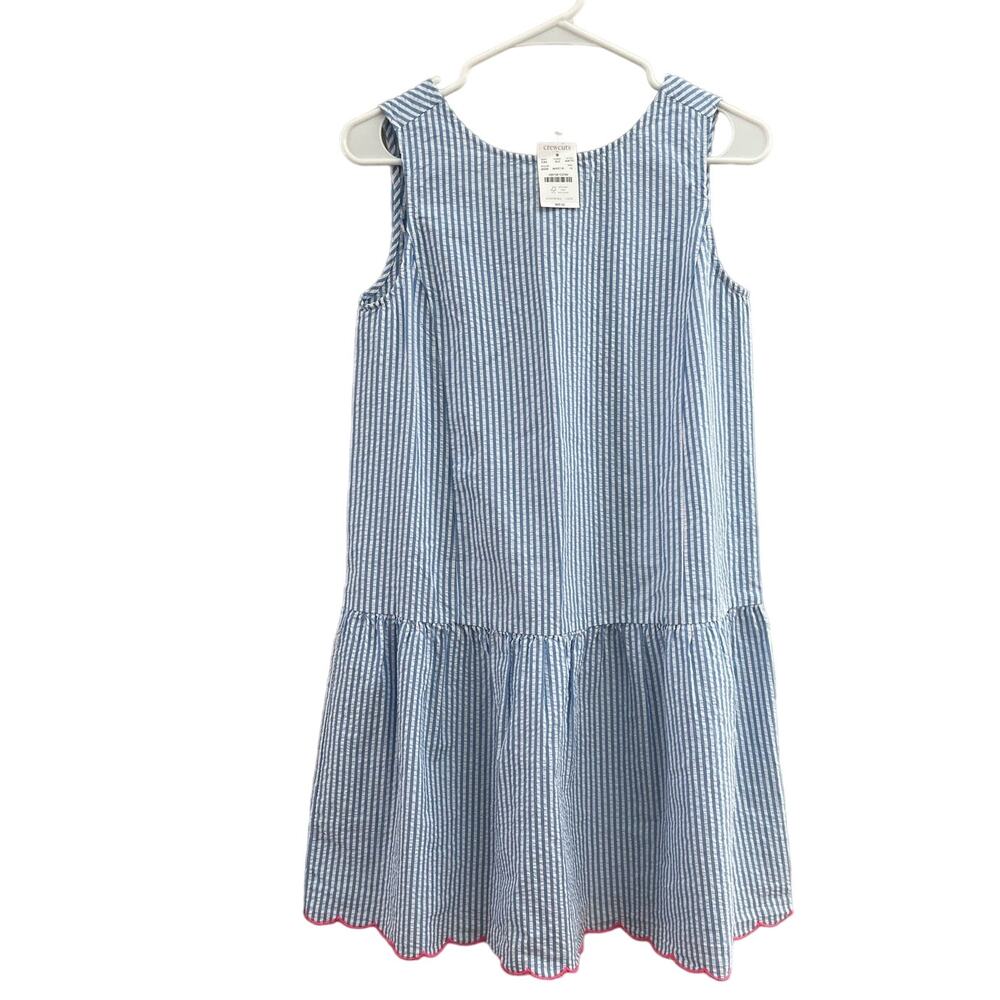 NWT J Crew Crewcuts Seersucker Drop Waist Dress-Size 14